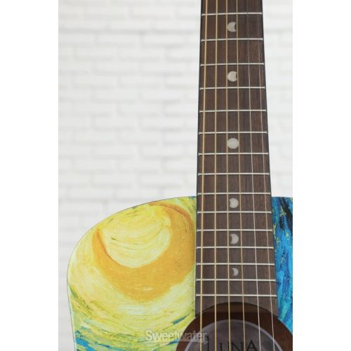  Luna Safari Starry Night Travel Guitar - Starry Night Graphic