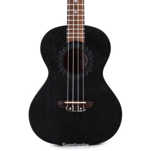  Luna Vintage Mahogany Tenor Ukulele - Black Satin