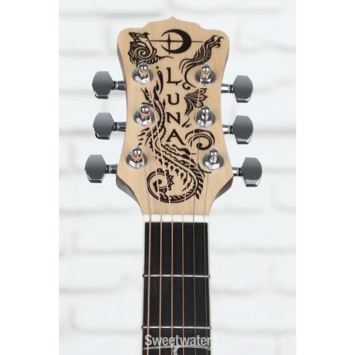  Luna Henna Dragon Acoustic-electric Guitar - Satin Natural