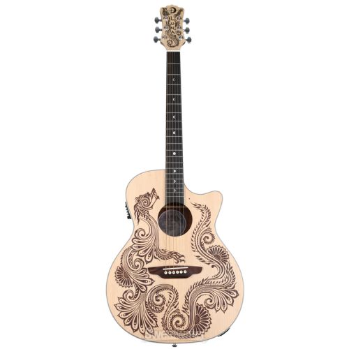  Luna Henna Dragon Acoustic-electric Guitar - Satin Natural