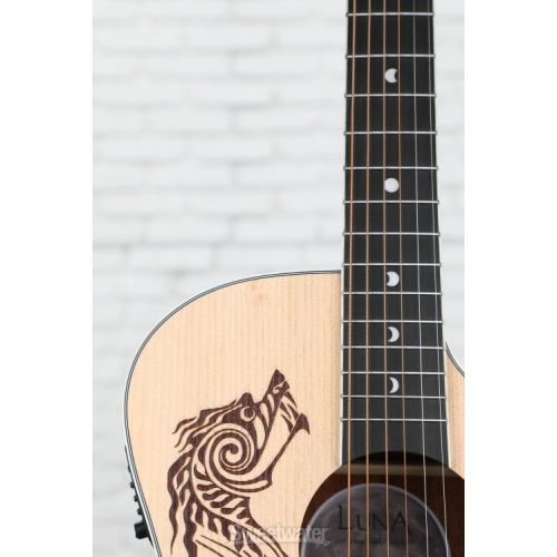  Luna Henna Dragon Acoustic-electric Guitar - Satin Natural