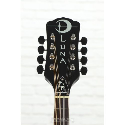  Luna Moonbird F-style Acoustic-electric Mandolin - Black Satin