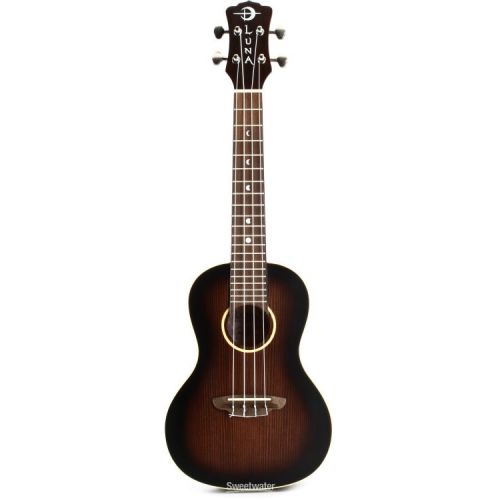  Luna Artist Vintage Distressed Concert Ukulele - Distressed Vintage Brownburst