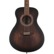 Luna Art Vintage Folk Acoustic Guitar - Distressed Vintage Brownburst