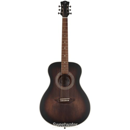  Luna Art Vintage Folk Acoustic Guitar - Distressed Vintage Brownburst