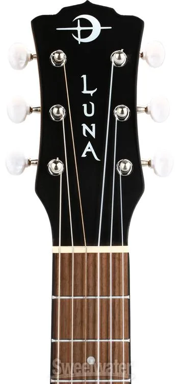  Luna Tribal Mahogany 6-String Baritone Ukulele - Satin Natural