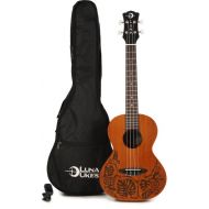 Luna Lizard Mahogany Tenor Ukulele Pack - Satin Natural