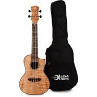 Luna High Tide Exotic Mahogany Concert Ukulele - Satin Natural