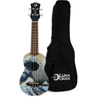 Luna Great Wave Soprano Ukulele - Great Wave Graphic