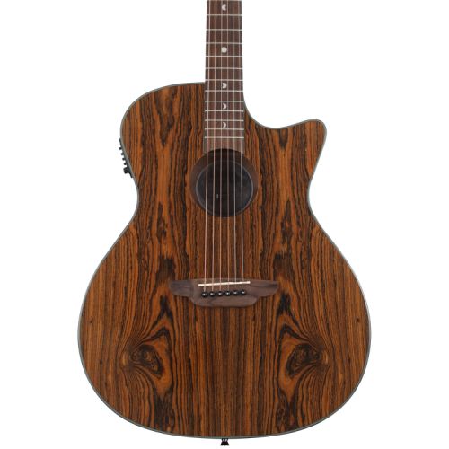  Luna Gypsy Exotic Caidie Acoustic-Electric Guitar Essentials Bundle - Gloss Natural