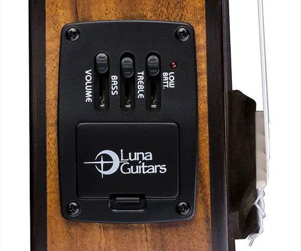  Luna High Tide Koa Soprano Ukulele Acoustic-electric Ukulele - Satin Natural
