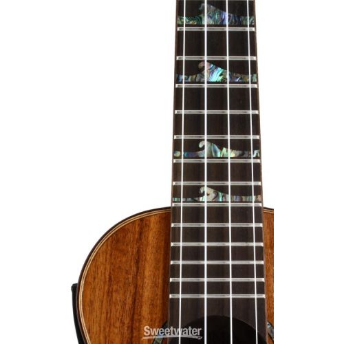  Luna High Tide Koa Soprano Ukulele Acoustic-electric Ukulele - Satin Natural