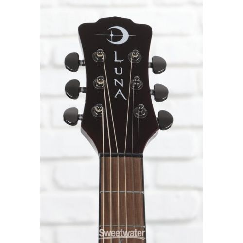  Luna Gypsy Quilted Ash Acoustic-electric Guitar - Transparent Purple