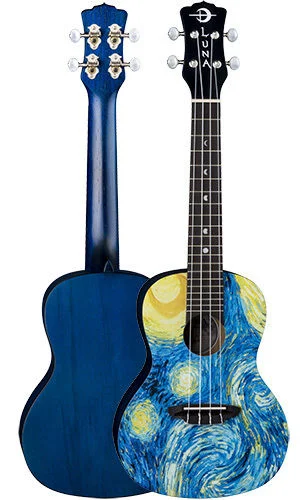  Luna Starry Night Concert Ukulele - Starry Night Graphic