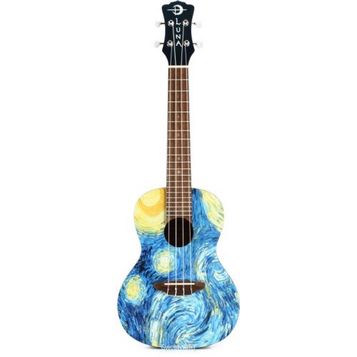  Luna Starry Night Concert Ukulele - Starry Night Graphic