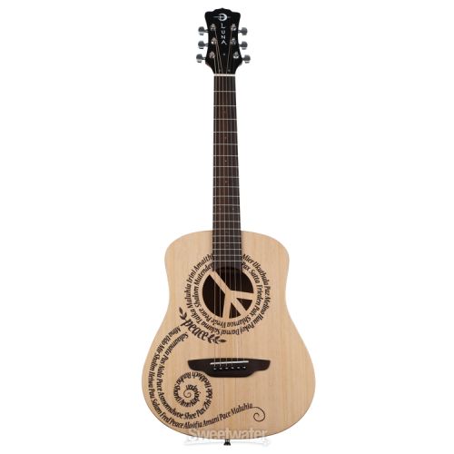  Luna Safari Peace Travel Guitar - Satin Natural