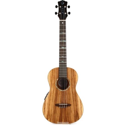  Luna High Tide Zebrawood Baritone Ukulele - Satin Natural