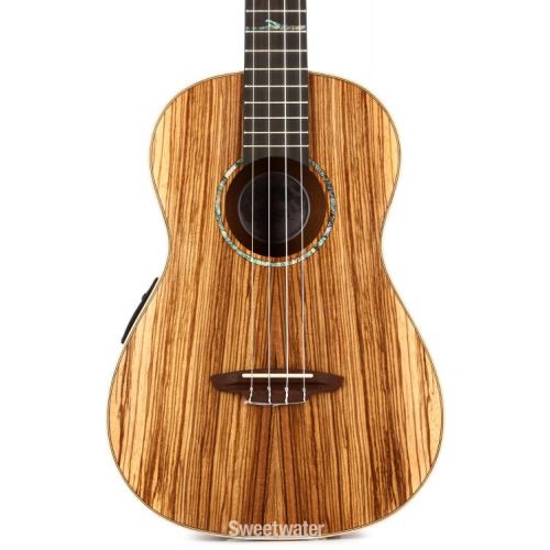  Luna High Tide Zebrawood Baritone Ukulele - Satin Natural