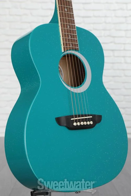  Luna Aurora Borealis 3/4-Size Acoustic Guitar - Teal Sparkle