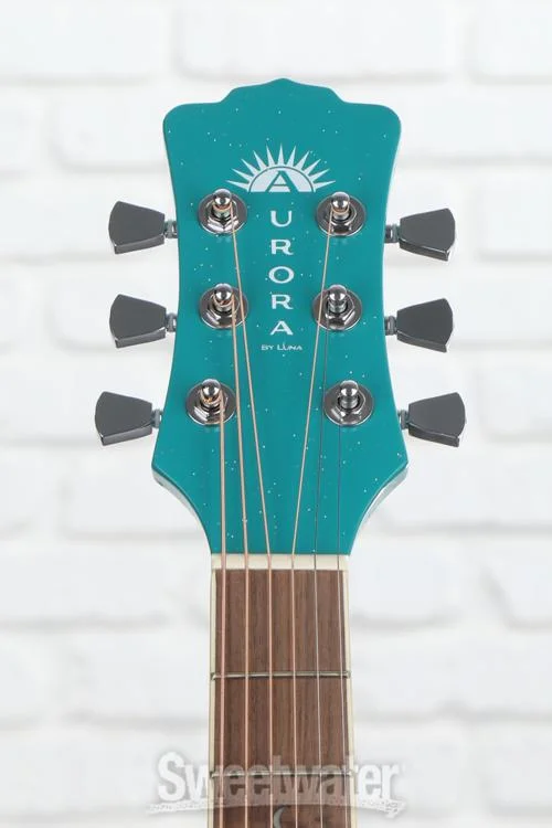  Luna Aurora Borealis 3/4-Size Acoustic Guitar - Teal Sparkle