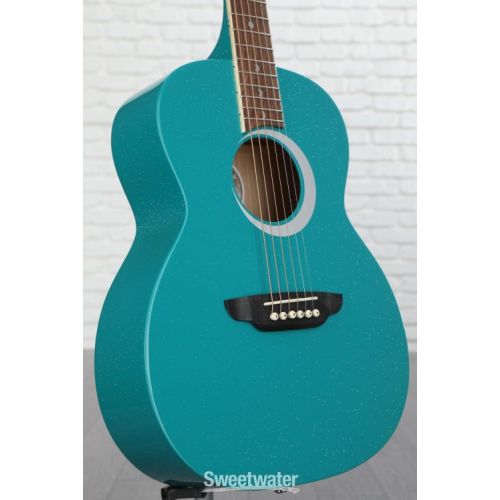  Luna Aurora Borealis 3/4-Size Acoustic Guitar - Teal Sparkle