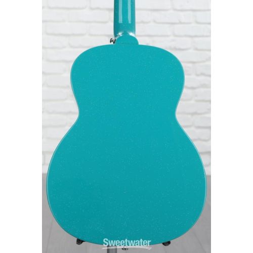  Luna Aurora Borealis 3/4-Size Acoustic Guitar - Teal Sparkle