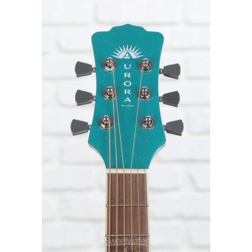  Luna Aurora Borealis 3/4-Size Acoustic Guitar - Teal Sparkle