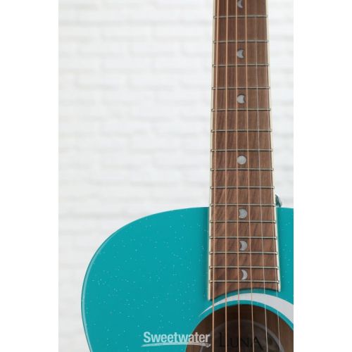  Luna Aurora Borealis 3/4-Size Acoustic Guitar - Teal Sparkle