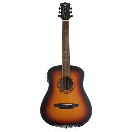  Luna Safari Tribal Travel Acoustic-Electric Guitar - Tobacco Sunburst Satin