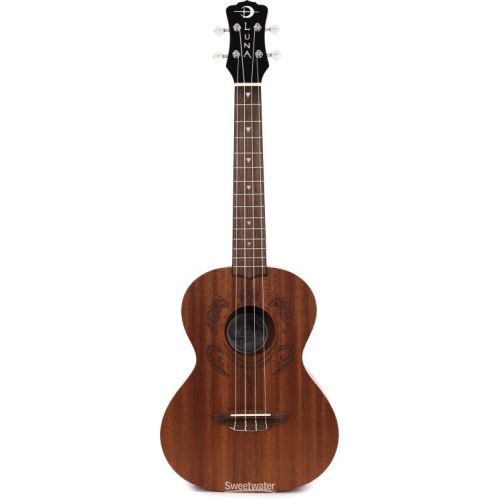  Luna Honu Tribal Turtle Tenor Ukulele - Satin Natural