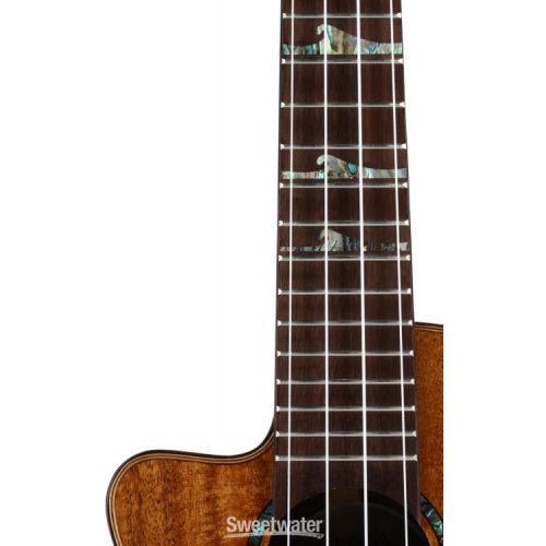  Luna High Tide Koa Concert Left-handed Acoustic-electric Ukulele - Satin Natural