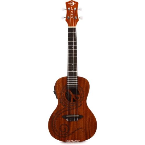  Luna Maluhia Peace Concert Ukulele A/E - Satin Natural