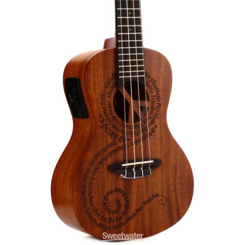  Luna Maluhia Peace Concert Ukulele A/E - Satin Natural