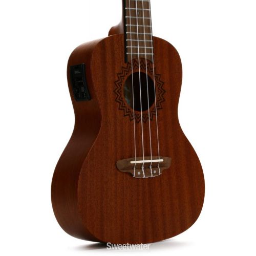  Luna Vintage Mahogany Concert Ukulele A/E - Satin Natural