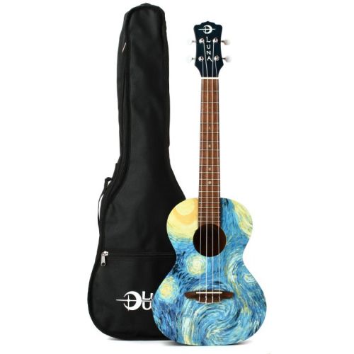  Luna Starry Night Tenor Ukulele Essentials Bundle - Starry Night