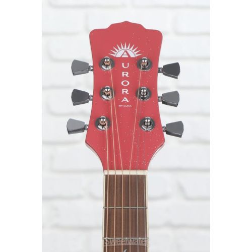  Luna Aurora Borealis 3/4-Size Acoustic Guitar - Pink Pearl