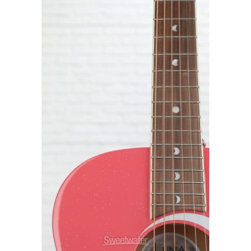 Luna Aurora Borealis 3/4-Size Acoustic Guitar - Pink Pearl