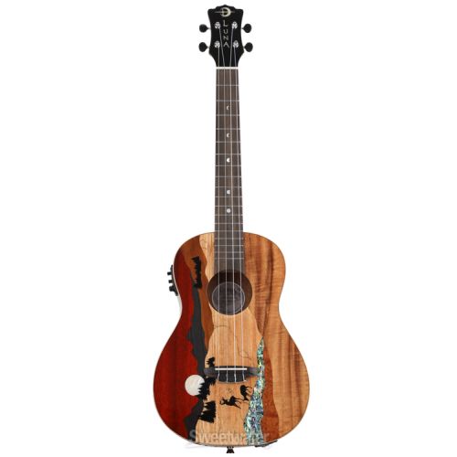  Luna Vista Deer Acoustic-electric Baritone Ukulele - Gloss Natural