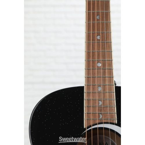  Luna Aurora Borealis 3/4-Size Acoustic Guitar - Black Pearl