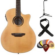 Luna Wabi Sabi Grand Concert Acoustic-electric Guitar Essentials Bundle - Satin Natural