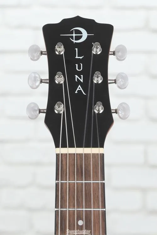  Luna Tribal Mahogany 6-String Baritone Ukulele - Satin Natural Demo