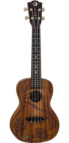  Luna Coral Solid Mahogany Concert Ukulele - Satin Natural