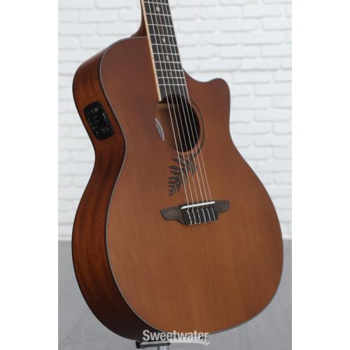  Luna Woodland Cedar Nylon Acoustic-electric Guitar - Satin Natural