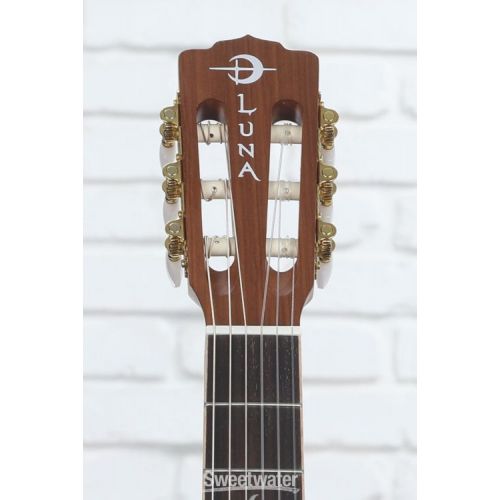  Luna Woodland Cedar Nylon Acoustic-electric Guitar - Satin Natural