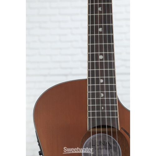  Luna Woodland Cedar Nylon Acoustic-electric Guitar - Satin Natural