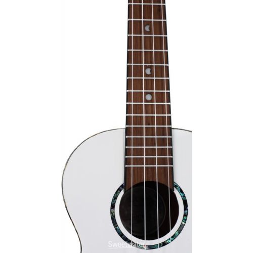  Luna Hau Snow Tenor Ukulele - Gloss White