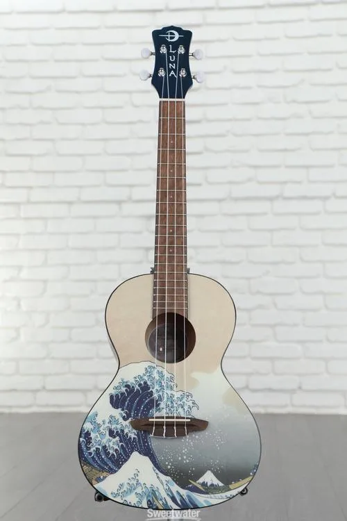  Luna Great Wave Tenor Ukulele - Great Wave Graphic Demo