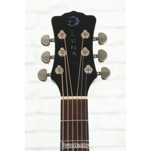  Luna Fauna Phoenix Acoustic-electric Guitar - Classic Black with Abalone Phoenix & Crescent Moon