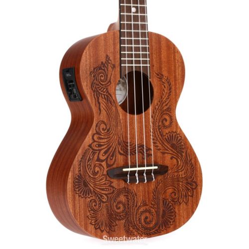  Luna Henna Dragon Mahogany Tenor Ukulele - Natural