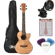 Luna High Tide Exotic Mahogany Tenor Ukulele Essentials Bundle - Satin Natural